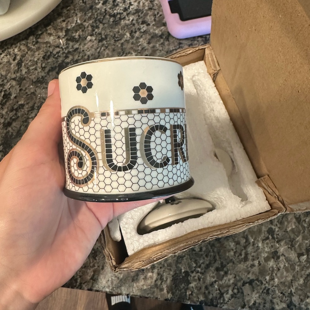 Anthropologie The Bistro Tile Collection Sugar Dish